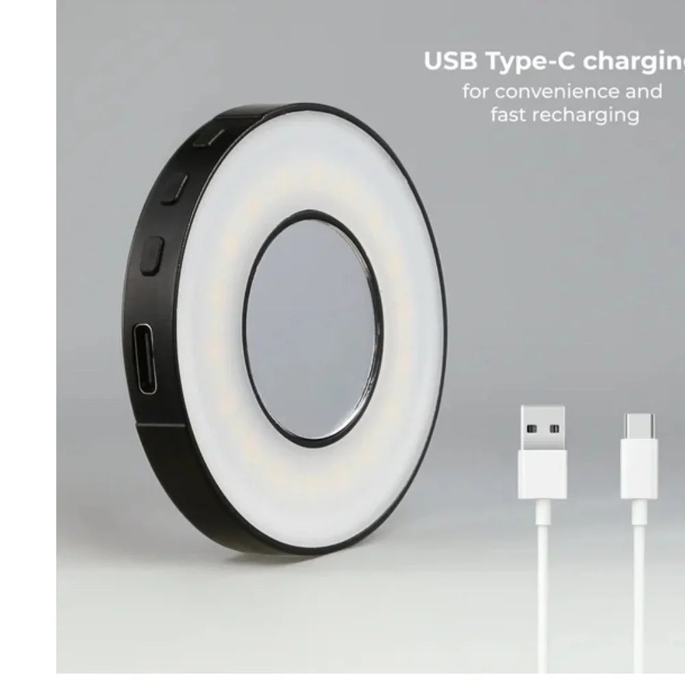 Vivitar Mini MagSafe Selfie Ring Light | Portable LED | Magnetic stick on